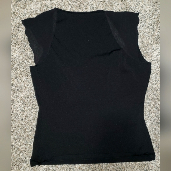 Lillie Rubin| Vintage Fitted Blouse with Sheer Sleeves - Picture 5 of 5